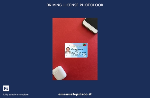 modello anteriore photolook per patente di guida di St Kitts e Nevis in stile ve